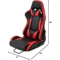 thumbnail image 2 of Racing Seats Double Slide Rails Universal Racing Seats with Neck Waist Pillows fit Racing Simulator Cockpit Stand,Backrest 180 ° Ergonomic Adjustment,NO Stand, 2 of 9