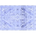 thumbnail image 1 of Ahgly Company Machine Washable Indoor Rectangle Abstract Blue Modern Area Rugs, 2' x 4', 1 of 4