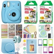 Fujifilm Instax Mini 11 Instant Fuji Film Camera Sky Blue + 40 Film Deluxe Bundle