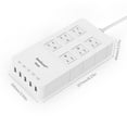 thumbnail image 5 of Zettaguard ZG650 WHT Mini 6-Outlet Travel Power Strip / Surge Protector with USB Charger & 5' Power Cord, White, 5 of 7
