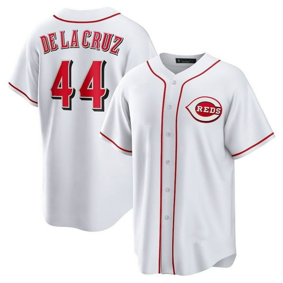 Reds No. 44 Baseball Jersey De La Cruz Embroidered Jersey Baseball Jersey