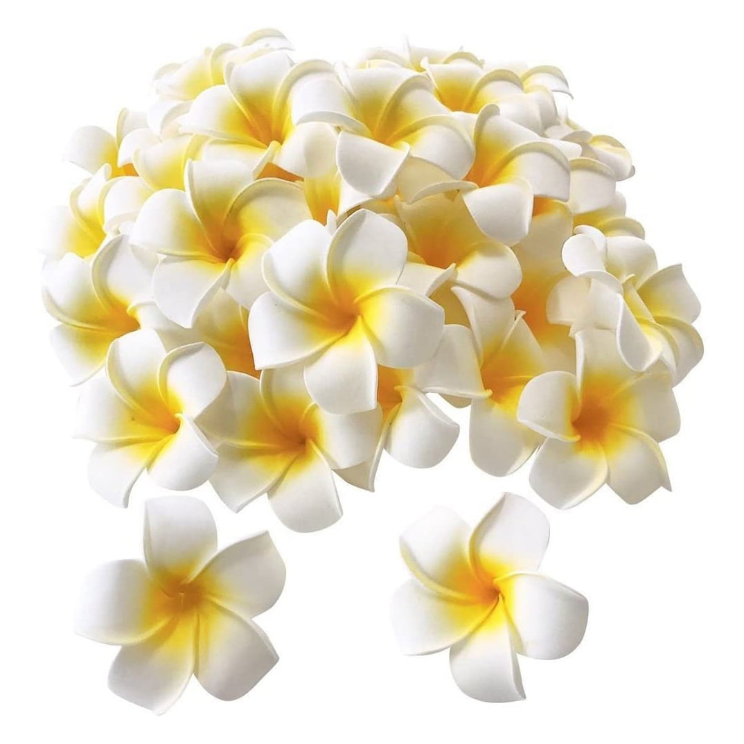 5x 20x Mix Color Floating Frangipani Plumeria Hawaiian Flower Heads Wedding 7cm 