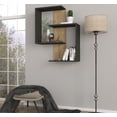 thumbnail image 2 of DORPEK, Wall Mounted Wall Shelf, 4- Tier Floating Shelf, Rectangular Storage Shelf, Corpus Wall Shelf  Anthracite - Sapphire, Modern Shelving Unit, 1 Package, 2 of 7