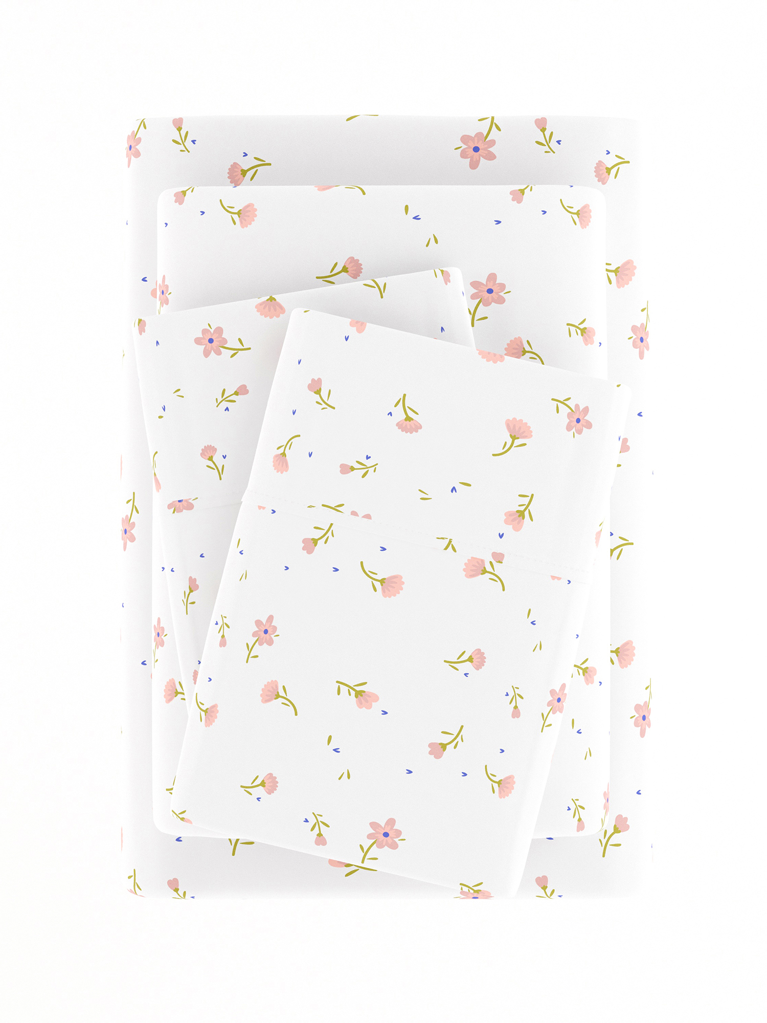 Comfort Canopy Farmhouse Floral Queen Sheet Set, Pink photo 5