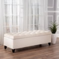 thumbnail image 1 of Ottilie Ivory velvet Storage Ottoman, 1 of 6