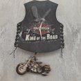 thumbnail image 2 of Reloj de pared de madera para motocicleta, reloj oscilante de péndulo Harley, decoración del hogar de café kaili Sencillez, 2 of 3