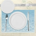 thumbnail image 3 of Ambesonne Abstract Place Mats Set of 4, Spiral Circles Dots, Standard Size, Pale Blue, 3 of 6