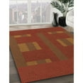 thumbnail image 3 of Ahgly Company Machine Washable Indoor Rectangle Transitional Mahogany Brown Area Rugs, 8' x 12', 3 of 7