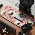 thumbnail image 2 of Long Mouse Pads for Desk,Pink Beagle and Flower Desk Mats on Top Of Desks, Desk Mouse Pad Extra Large with 3mm Non-Slip Base and Stitched Edge for Gaming,Office,Work,Home 35.4"x15.7", 2 of 6