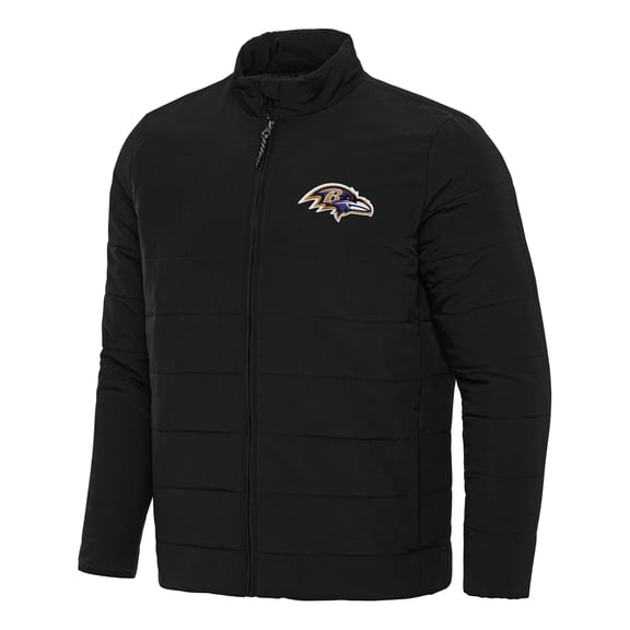 Men's Antigua Black Baltimore Ravens Swelter Full-Zip Jacket