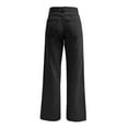 thumbnail image 4 of WTOBBY Women's High Waist Washed Straight Leg Jeans, Versatile and Fashionable Denim Pants for Casual Chic Style, Comfortable Fit with Washed Finish,Black S, 4 of 8