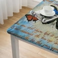 thumbnail image 5 of WYYP Butterfly Poem Romanticism Square Tablecloth for Picnic Dining Kitchen Farmhouse 100% Polyester Fiber 52*52, 5 of 8