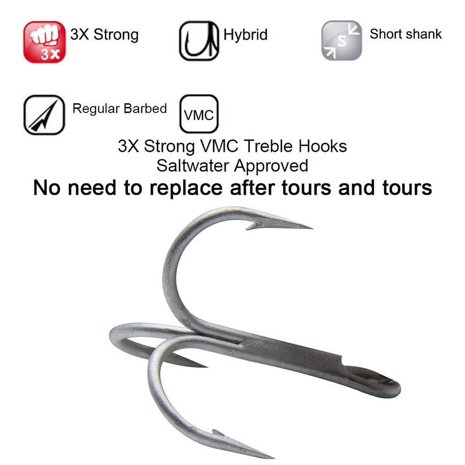 Dr.Fish Saltwater Fishing Lures Kit 5in Surf Fishing Sriper Lures Saltwater Minnow Lures Mustad Hooks Jerkbait Popper Plugs Inshore Offshore Ocen Fishing Mackerel Tarpon Barracuda