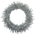 thumbnail image 2 of Northlight 36" Silver Tinsel Artificial Christmas Wreath, Unlit, 2 of 7