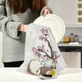 thumbnail image 3 of Spring Rabbit Magnolia Tree Kitchen Tea Towels Set of 1 Absorbent Hand Dish Towels, Easter Eggs Dishcloths Lint-Free 18x28 Inch Fast Drying for Cooking Baking Home Clean, 3 of 7
