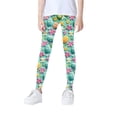 thumbnail image 2 of YOUYEDIAN Easter Leggings for Girls Kids Workout High Waist Yoga Pants Toddler Stretch Skinny Tummy Control Trousers (Saffron, 4-5 Years), 2 of 5