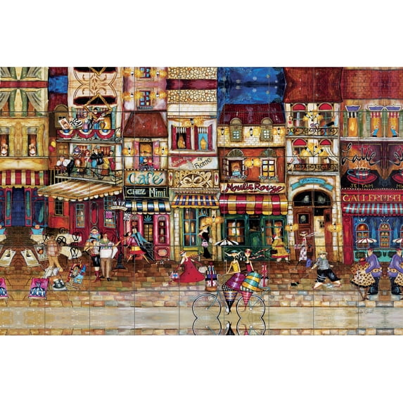 Tile Mural Kitchen Backsplash - Paris Cobblestone-JG - by Jennifer Garant