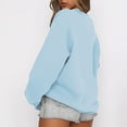 thumbnail image 2 of Gibobby Casual Sudadera para Mujer Sudaderas Camisa de Cuello Redondo Sólido de Manga Larga para Mujeres(Azul claro,CH), 2 of 4