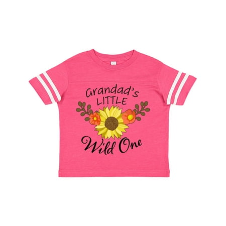 

Inktastic Grandad s Little Wild 1 with Beautiful Sunflower Gift Toddler Boy or Toddler Girl T-Shirt