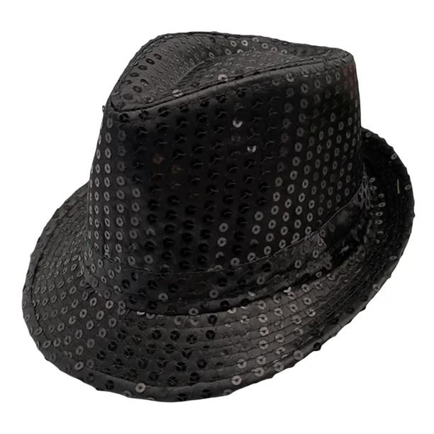 1 Uds. Sombrero de Jazz con lentejuelas brillantes, accesorio de juego de rol, disfraz de actuación para mujeres y hombres, sombreros con cuentas brillantes, espectáculo de danza, fiesta, Hip Hop