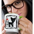thumbnail image 2 of 3drose, I Love My Chihuahua Black, 11oz Two-tone Green Mug, 2 of 6