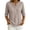 Khaki, variant on Women's 2026 Spring Summer Waffle Texture Solid Color V Neck Button Front Half Sleeve Top, Loose Fit Casual Pullover Blouse for Daily Wear, Breathable and Lightweight Light Blue XL
