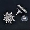 thumbnail image 7 of GHSOHS Sterling Silver Earrings Inlaid Diamond Snowflake Earrings Light Zircon Star Earrings Gold Plated Pendant Stud Earrings Jewelry Gift Dangly Earrings for Woman Fashion Earings, 7 of 7