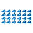 thumbnail image 2 of bedienty 12PCS Colorful Bicycle Disc Brake Rotor Torx Bolts T25 M5x10mm Bike Alloy Steel Disc Brake Rotor Fixing Screws Blue 2Set, 2 of 6