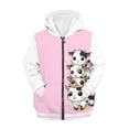 thumbnail image 3 of FUIALDOLG Boys Zip Up Hoodies for Kids Cartoon Cow Pink Print Graphic Hooded Sweatshirt Warm Long Sleeve Winter Jacket with Pockets 6-7 Years, 3 of 7