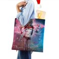 thumbnail image 4 of Harley Quinn Bolso de tela con estampado de lienzo para mujer, bolsa de compras reutilizable y estética, con cremallera interior, regalo para mujer,38*45cm., 4 of 6
