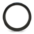 thumbnail image 2 of Diamond2Deal Stainless Steel Brushed and Polished Black and Blue IP-plated 8mm Men's Band Size 9, 2 of 6