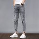 thumbnail image 3 of Pantalones vaqueros negros ajustados estilo hip hop para hombre, pantalones de tubo ajustados, pantalones vaqueros para hombre con bolsillos, pantalones cortos de nailon de gran tamaño de alta calidad, 3 of 5