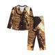 thumbnail image 1 of Fotbe Egyptian Cat Pharaoh Magic Conjunto de Pijama de Manga Larga para Mujer con Estampado, Ropa de Dormir de 2 Piezas, Conjunto de Casa Suave y Cómodo con Bolsillos-Medium, 1 of 7