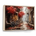 thumbnail image 2 of Designart "Scarlet Trek Blooming Journey I" Bicycle Floater Framed Canvas Wall Art, 2 of 5