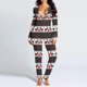 thumbnail image 1 of Monos de Navidad para mujer, mono Sexy con botón trasero y solapa en la espalda, Mono de manga larga con cuello en V, pijama de Papá Noel para mujer 2022, 1 of 4