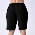 thumbnail image 4 of Pantalones cortos informales con cordón en la cintura para hombre: poliéster, estampado texturizado para el verano., 4 of 4