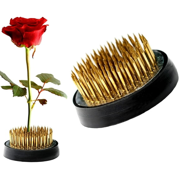 Floral Frog Kenzan with Rubber Gasket Ikebana Flower Frog for Arrangements Ikebana Vase (1.6 Inch/40mm, 2pcs)