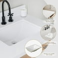 thumbnail image 4 of ARIEL Monroe 73 Inch Double Rectangle Sink Bathroom Vanity With Pure White Quartz Countertop 1.5 Inch Edge In Oak, 4 of 8