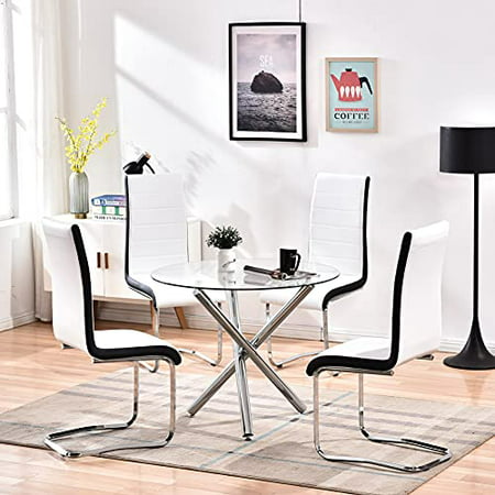 Pieces Kitchen Dining Room Sets, Chrome Dining Room Table Legs
