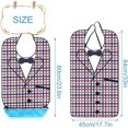 thumbnail image 2 of BRILLAR Baberos para adultos para hombres, patrón de pajarita, 2 piezas, lavables a máquina, protectores de ropa con recogedor de migas para personas mayores, 2 of 5