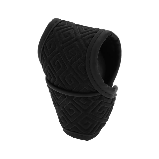 Cubierta de pomo de cambio de marcha Unique Bargains Universal para automóvil SUV camión RV protector de palanca de cambios en forma de T con gancho y bucle PU algodón espacial negro