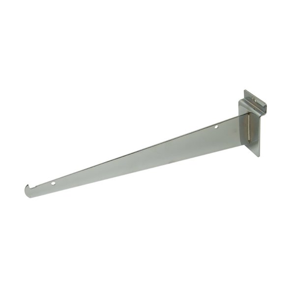 Only Garment Racks 859C (Boîte de 48) Supports d'Étagère pour Mur à Lattes, 12 Pouces, Chrome - Convient à Tous les Murs à Lattes (Lot de 48)