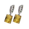 thumbnail image 2 of tasrioml Large Zircon Dangling Earrings for Women Sparkling Cube-shaped Rhinestone Drop Earring Jewelry for Banquets Dates, 2 of 8