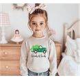 thumbnail image 3 of Bump and Beyond Designs St. Patrick's Day Shirt for Kids, Vintage Truck Shamrock Sweatshirt (Heather Grey 7), 3 of 5