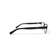 Walmart Mens FM17197 Browline Prescription Eyeglasses with Case, Black