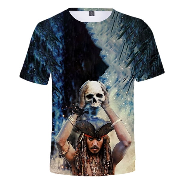 Disney Lustige T Hemd Männer camiseta película Karibik Jack Sparrow camiseta 3D Druck T Unisex Casual camiseta Top piratas camiseta xuanjing unisex
