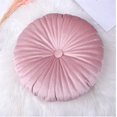 thumbnail image 2 of Coussin Rond Coussin de Sol Couleur Unie Coussin Décoratif Coussin de Lecture Coussin Décoratif Coussin de Voiture (35CM, Rose), 2 of 4