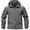 Gray, variant on TACVASEN Male Lightweight Winter Jacket Fleece Lined hooks and loops Hunting Hoodie Gray L