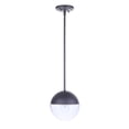 thumbnail image 3 of Craftmade ZA3411-MN Evie Outdoor Sphere Pendant, 1-Light 60 Watt, 8"H x 8"W, Midnight, 3 of 7