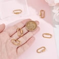 thumbnail image 2 of 6pcs 2 Styles Golden Stainless Steel Oval Screw Carabiner Lock Screw Lock Clip Clasps Lock Key Carabiner Clasp Metal Keychain Clip Hook Quick, 2 of 6